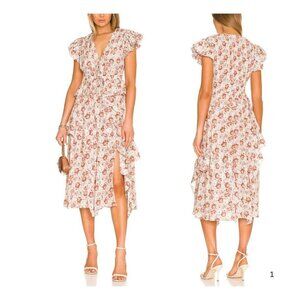 Ulla Johnson Avia Dress,  Silk Midi Dress in  Wisteria, Size 6, New with Tag‎